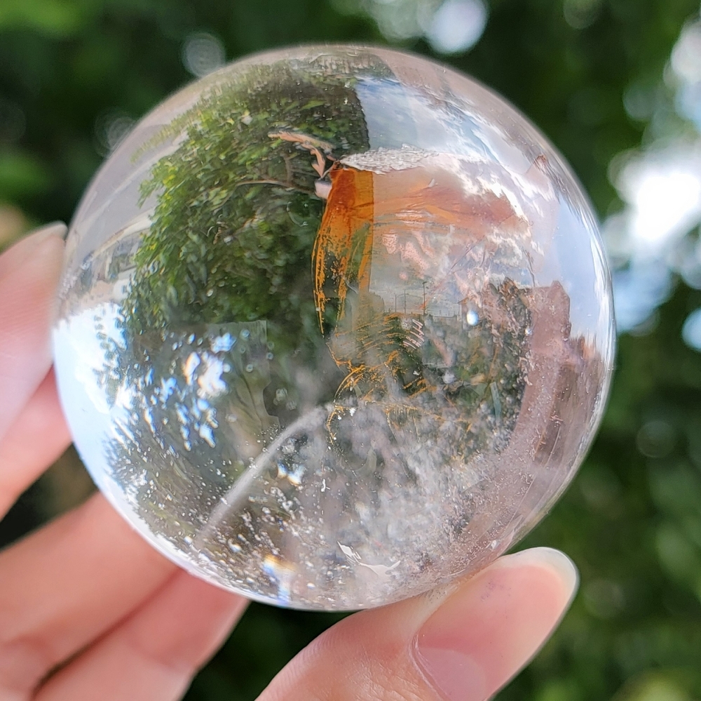 NEW 55.1MM CLEAR QUARTZ SPHERE